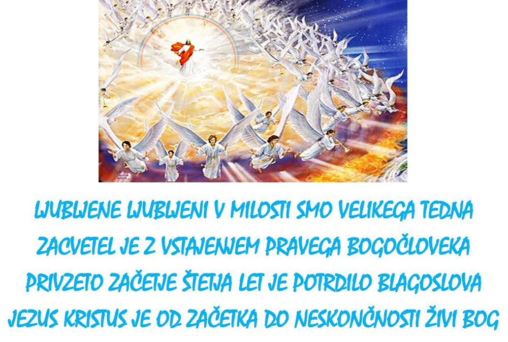 VSTAJENJE DRAGEGA BOGA JEZUSA KRISTUSA